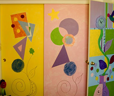 Door designs - acrylic on wood